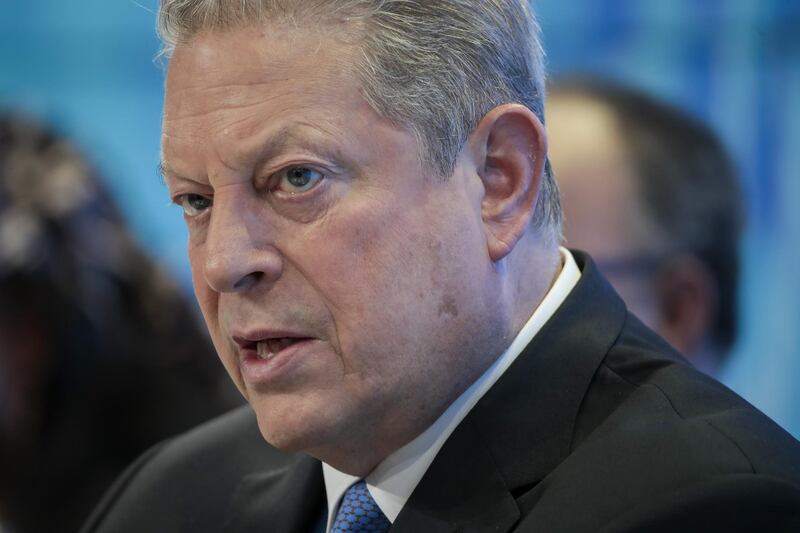 Former US vice president Al Gore, chairman and president of Generation Investment Management, speaks during a panel session on day two of the World Economic Forum (WEF) in Davos. Jason Alden / Bloomberg