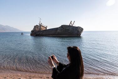 Travellers in Saudi Arabia will have tourist visas automatically extended for three months with no additional fees. Pictured here is a shipwreck on the Gulf of Aqabah that is a tourist attraction. Photo: Reem Mohammed/The National