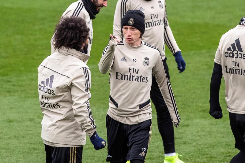 Real Madrid's Luka Modric, right. EPA