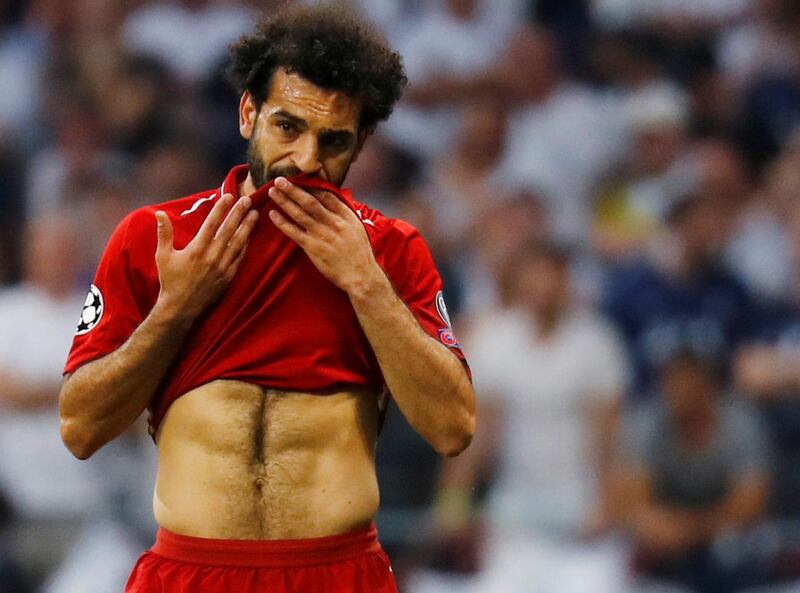 Mohamed Salah in action in the Champions League final against Tottenham in 2019. Reuters