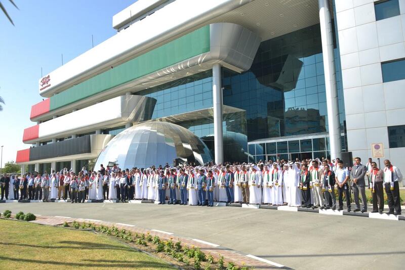 Flags fly at half-mast as Dubai Customs mourns fallen servicemen. Courtesy Dubai Customs