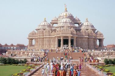 Abu Dhabi's first Hindu temple will be inspired by temples like the Akshardham shrine in New Delhi. Getty