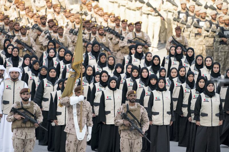 Members of the UAE Red Crescent.