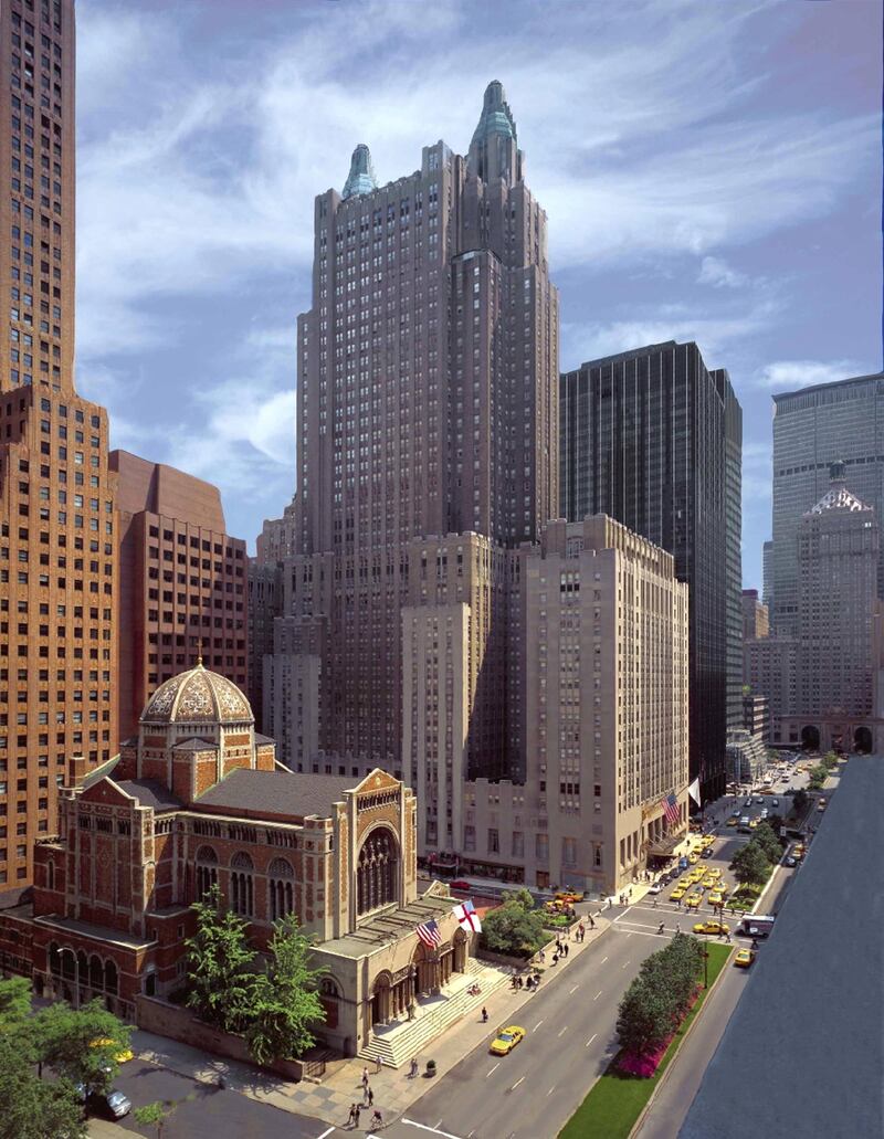 Proceeds from the Waldorf Astoria auction will go to support renovation of St Bartholomew's Church, next door to the hotel.