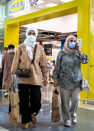 Shoppers at the Al Wahda Mall in Abu Dhabi. Victor Besa / The National