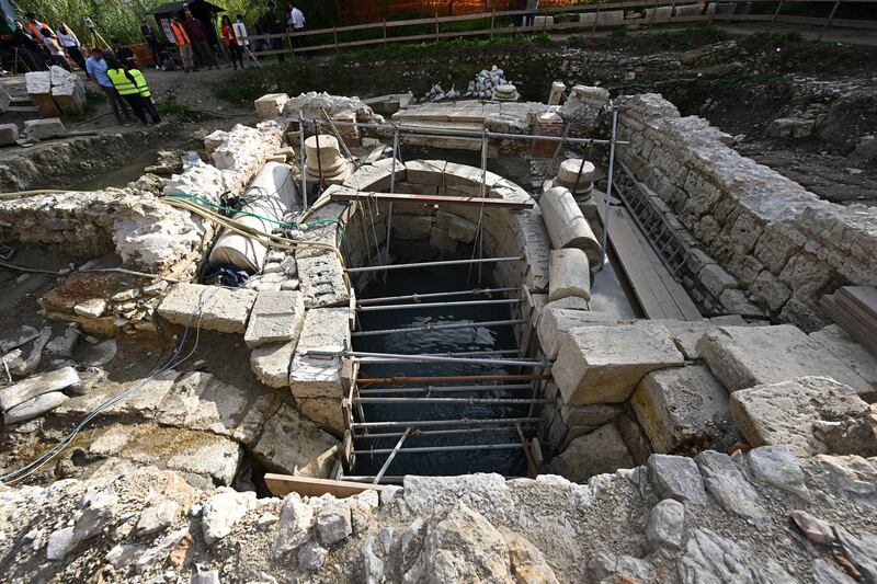 The discovery in the baths of the San Casciano dei Bagni archaeological dig is now considered one of the most significant ever in the Mediterranean. EPA