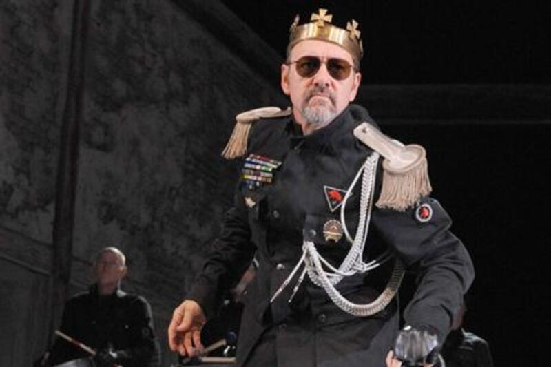 Kevin Spacey appears as Richard III in a version of the Shakespeare play directed by Sam Mendes at The Old Vic Theatre in London. Alastair Muir / AP Photo