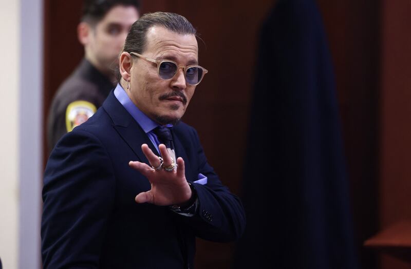 Depp leaves for a recess. AFP