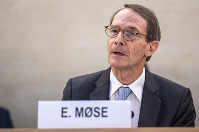 Erik Mose, the chairman of a UN investigative panel on Ukraine, said Russia had not answered allegations of human rights violations. EPA