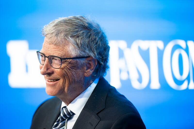 Bill Gates attends a session of the 51st annual meeting of the World Economic Forum in Davos. AP 