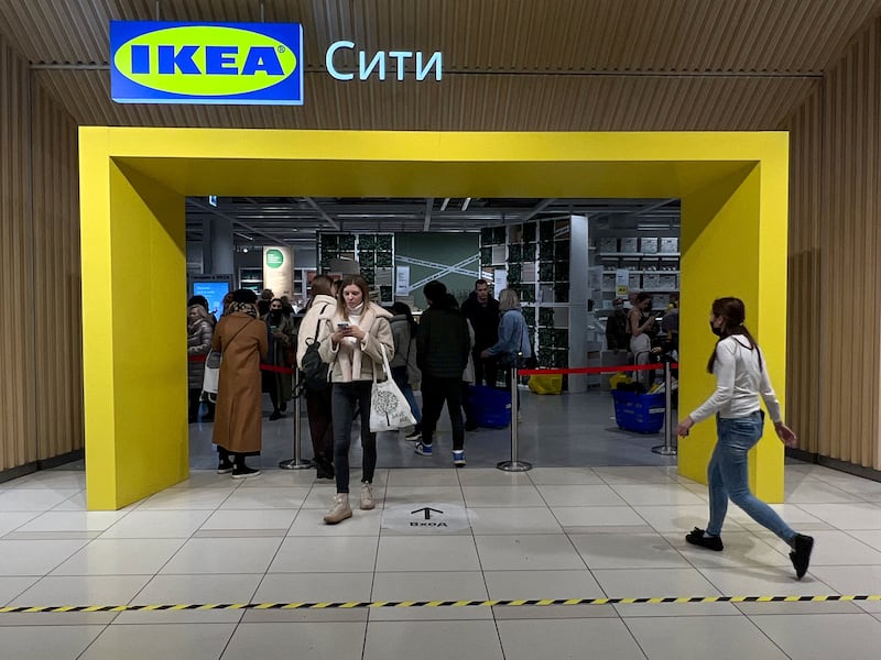 Ikea Russia said on its website that it was suspending sales in stores and online immediately, and that only orders placed and paid for before March 3 will be fulfilled. Reuters