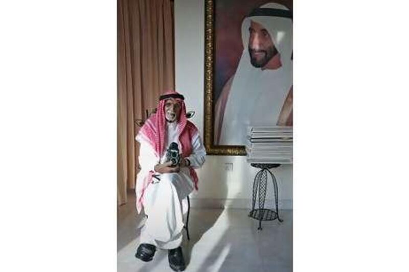 Noor Ali Rashid at his home in Sharjah last November. He documented the emirates for more than 50 years, starting even before the UAE became a country.