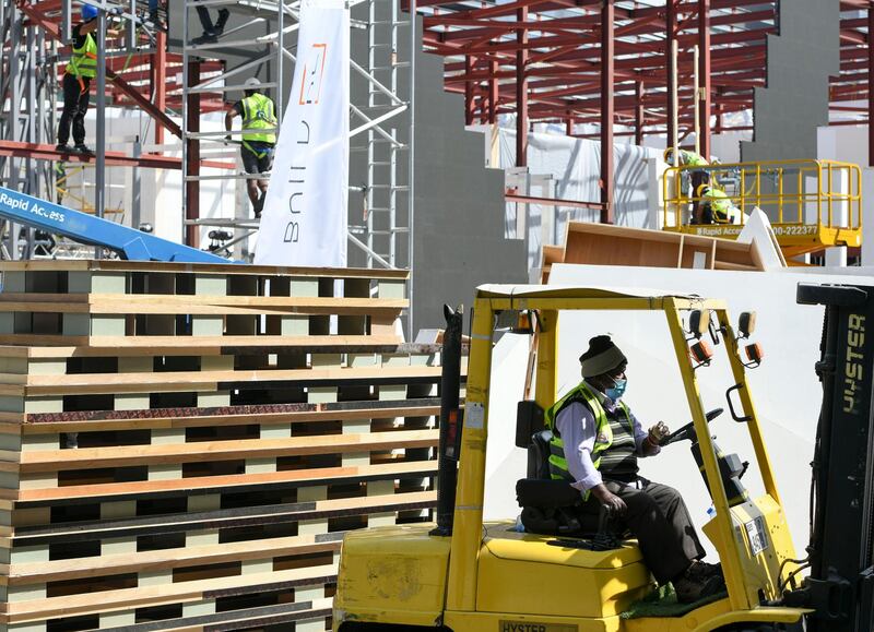 Abu Dhabi, United Arab Emirates - Preparation ongoing for the first International Defence Exhibition and Conference post pandemic taking place at Abu Dhabi National Exhibition Centre next week. Khushnum Bhandari for The National