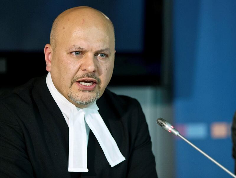 FILE PHOTO: Defence Counsel for Kenya's Deputy President William Ruto, Karim Khan attends a news conference before the trial of Ruto and Joshua arap Sang at the International Criminal Court (ICC) in The Hague September 9, 2013. REUTERS/Michael Kooren (/File Photo