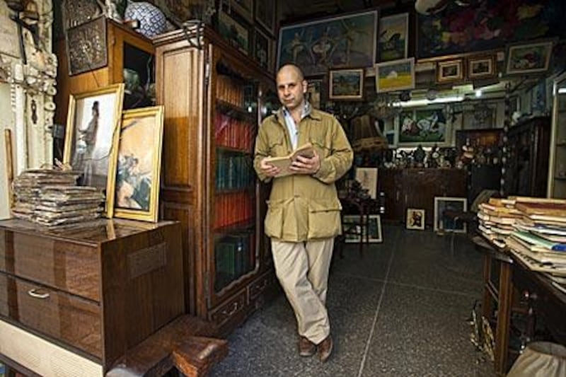 Tahir Shah browses through the antique shops near Boulevard Mohammed V in downtown Casablanca.