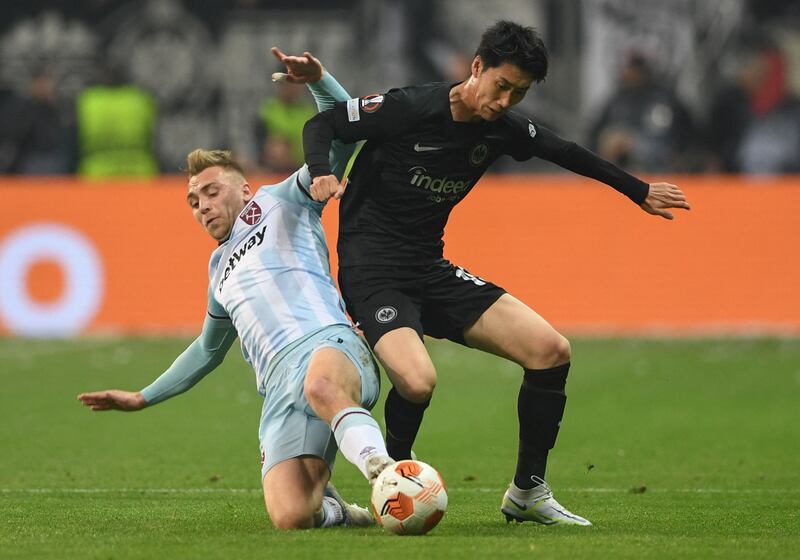 Daichi Kamada 7 - Some of his movement off the ball was excellent. Kept the West Ham defence guessing as he made countless runs beyond Borre. A less effective performance than a week ago, but still showed his quality on the ball.  AFP