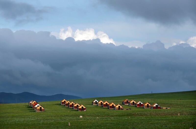 Cabins for tourists are seen on the grasslands on the outskirt of Ulaanbaatar, Mongolia, on June 29, 2016. Jason Lee / Reuters