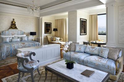 Imperial Suite's bedroom at Palazzo Versace dubai. Courtesy Palazzo Versace Dubai