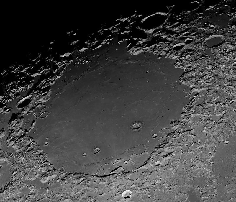 Mare Crisium, a lunar sea located northeast of the Sea of Tranquility. Photo: Andrea Vanoni