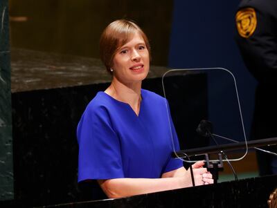 Former Estonian president Kersti Kaljulaid is among the Eastern European candidates mentioned as possible contenders. AP 