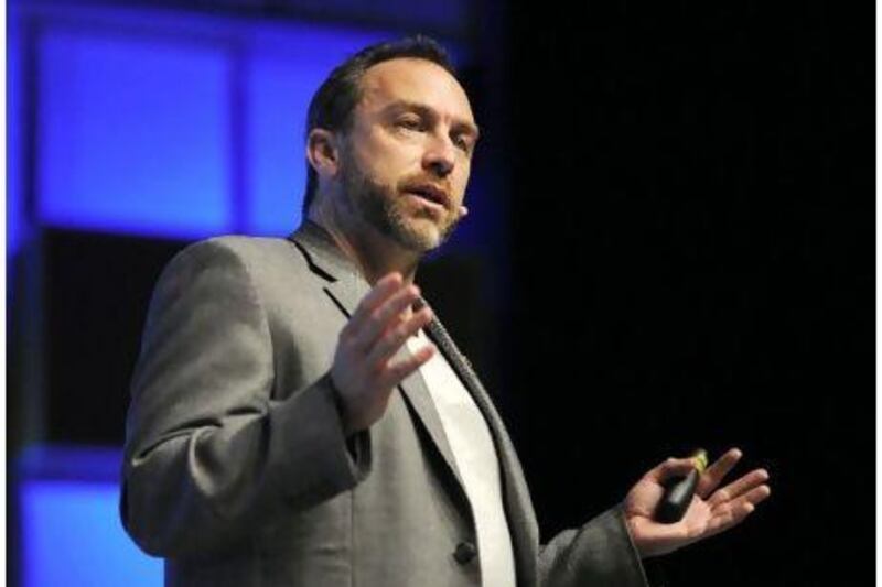 Jimmy Wales, co-founder of Wikipedia, speaks at the Tijuana Innovadora 2010 Speaker Series in Tijuana, Mexico, on Wednesday, Oct. 13, 2010. Wales won the 2011 Gottlieb Duttweiler Prize worth 100,000 Swiss Francs ($104,000) for democratising the access to knowledge through Wikipedia. Photographer: David Maung/Bloomberg *** Local Caption *** Jimmy Wales