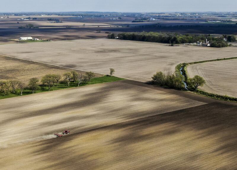 A farmer prepares a field for spring near Prairie Grove, Illinois, US. EPA