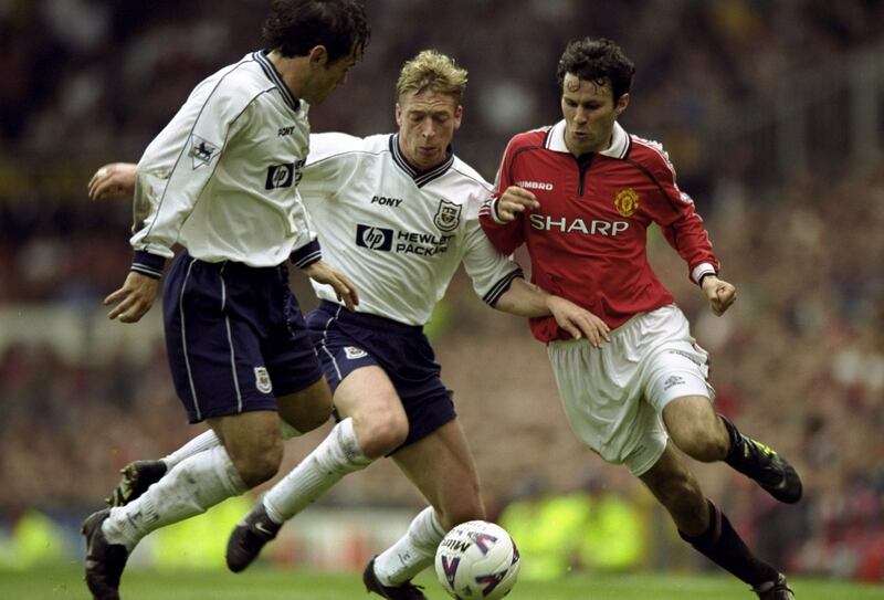 1998-99: Manchester United edge Tottenham 2-1 to secure another title on the final day. Getty