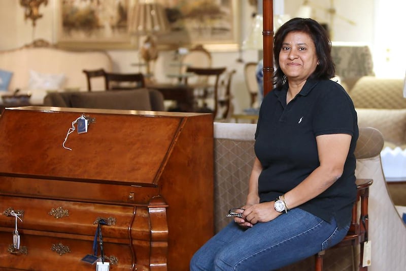 Asha Makhijani is the owner of Le Grand Atelier furniture showroom in Dubai. Pawan Singh / The National