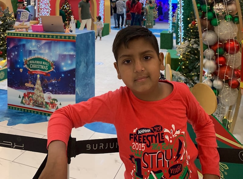Vineet, 9, after recovering from treatment for leukemia.