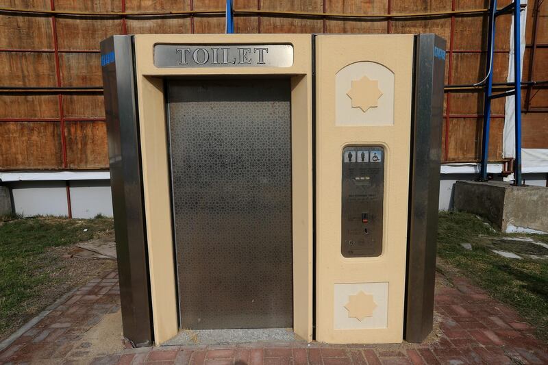 ABU DHABI - UNITED ARAB EMIRATES - 05FEB2014 - This automated toilet is out of order since its launch some five years back near city bus terminal on muroor road in Abu Dhabi. Ravindranath K / The National (to go with Anwar story for National)