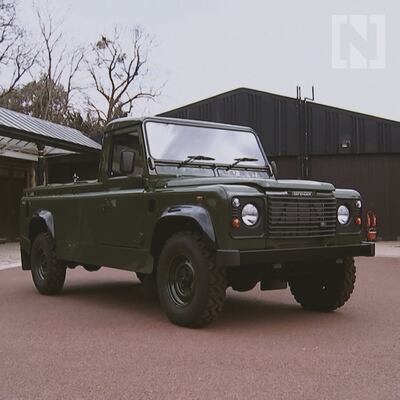 Fit for, and designed by, a prince: Philip's Land Rover funeral hearse.