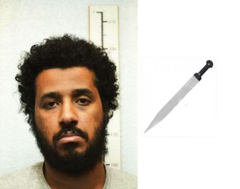 Sahayb Abu purchased a range of items which gave London police cause for concern, including this knife. Courtesy: Metropolitan Police