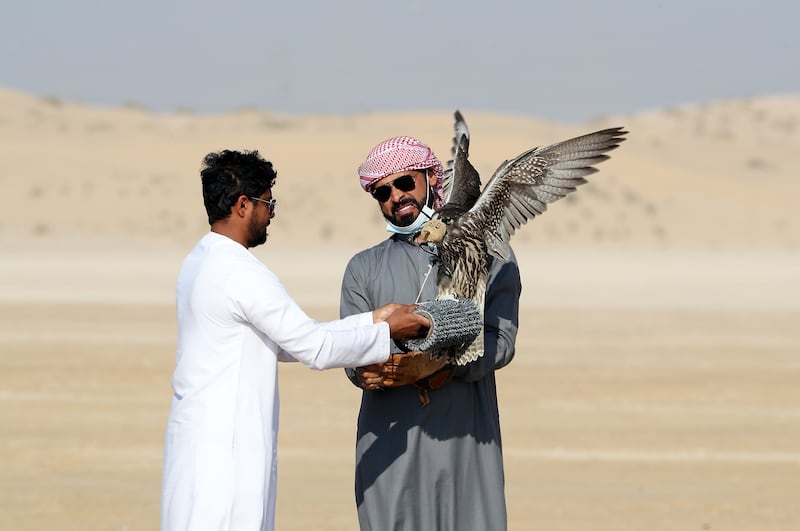 Falconry has been practised in the Arab region for 4,000 years, mainly by desert-dwelling Bedouins as an important form of hunting and fishing in a land with scarce natural resources. Pawan Singh / The National