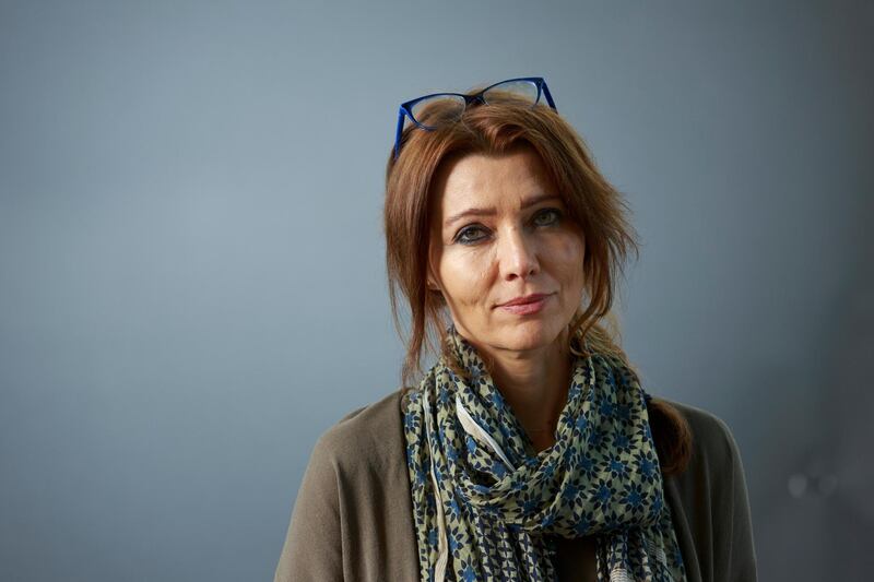 WB1ACT Edinburgh, UK. 22 August. 2019. Turkish-British novelist, Elif Shafak attends a photo call at Edinburgh International Book Festival. Pako Mera/Alamy Live News