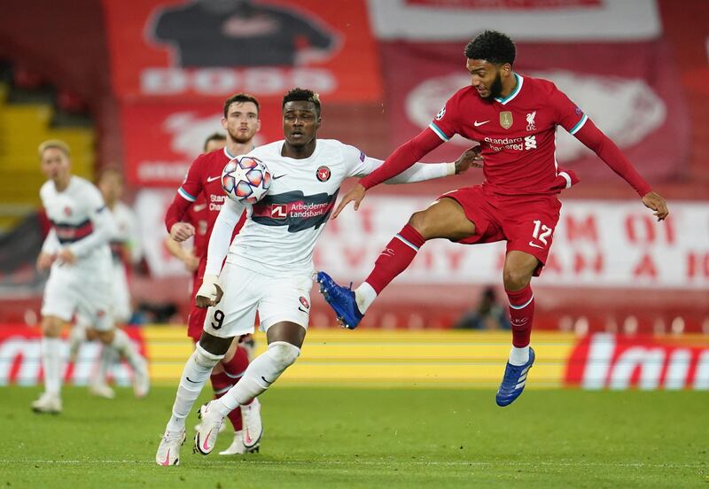 Joe Gomez - 6: Was comfortable for much of the game, although rather wasteful in possession. Impressive in the air early on. The last 10 minutes were a concern because Midtjylland’s late charge exposed his uncertainties. Reuters