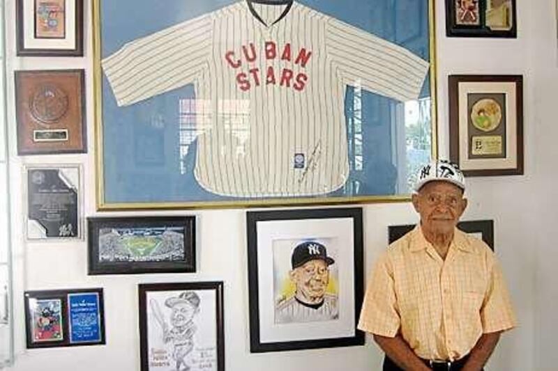 The former baseball player Emilio Navarro, 104, is believed to be the last surviving player of the Negro American League.
