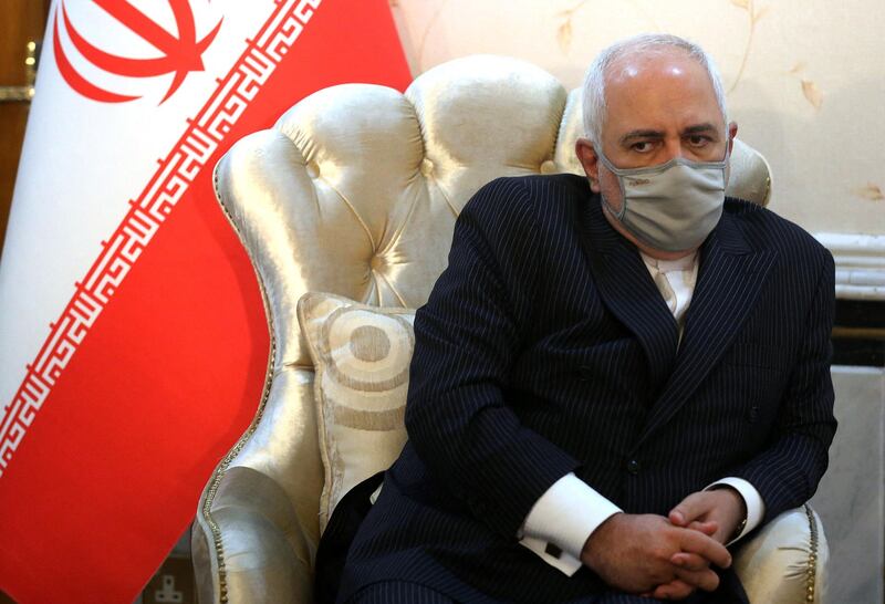 Mr Zarif will spend two days in Iraq. He arrived hours after audio was leaked in which he reportedly said Iranian military leaders undermined Iran's diplomatic efforts. AFP