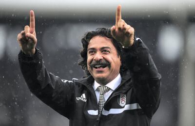 LONDON, ENGLAND - AUGUST 24:  New Fulham Chairman Shahid Khan is greeted by fans ahead of the Barclays Premier League match between Fulham and Arsenal at Craven Cottage on August 24, 2013 in London, England.  (Photo by Jamie McDonald/Getty Images)