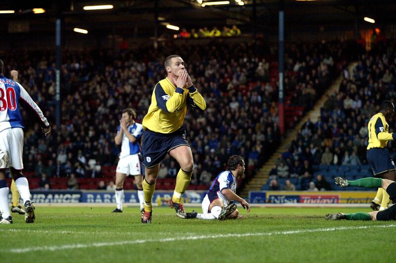 Bolton Wanderers' Kevin Nolan celebrates scoring the winning goal against Blackburn Rovers  (Photo by Barrington Coombs/EMPICS via Getty Images)