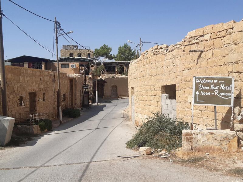 The deserted streets of the historic village of Dana, in southern Jordan, an ecotourism hub that is bustling with tour groups in the spring and fall, on October 10, 2020