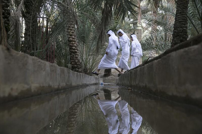 Unlike Al Ain, where these Emirati students explored, most of the MENA region is desperately short of reliable water.  Silvia Razgova / The National
