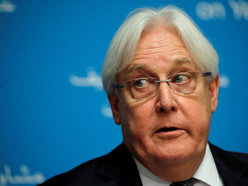 FILE PHOTO: UN envoy Martin Griffiths attends a news conference ahead of Yemen talks at the United Nations in Geneva, Switzerland September 5, 2018. REUTERS/Denis Balibouse/File Photo