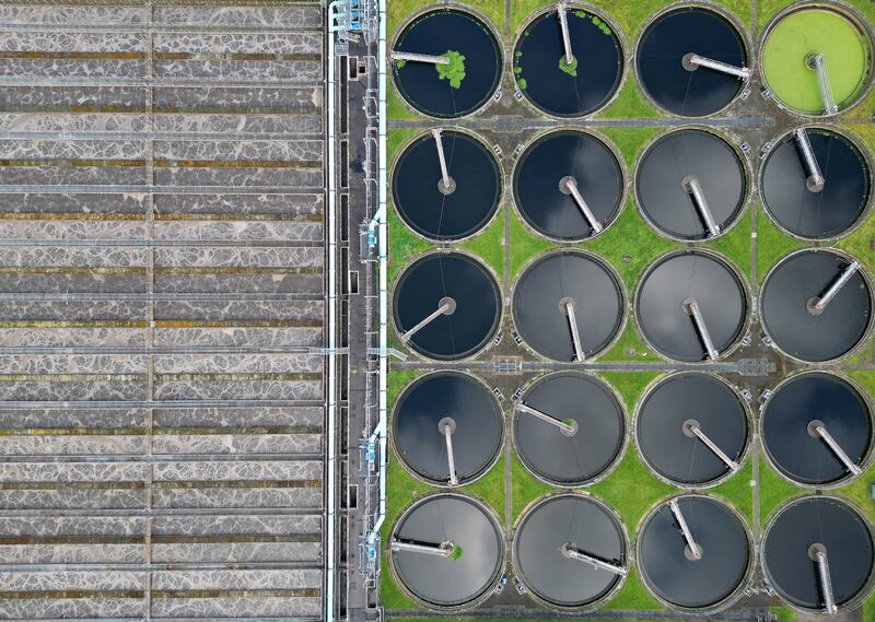 Mogden sewage treatment works, the third largest in the UK and owned by Thames Water, in west London, Britain. Reuters