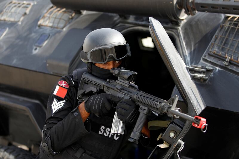 A Bahrain Special Forces member during a month-long GCC joint security exercise in Manama in 2016. Reuters
