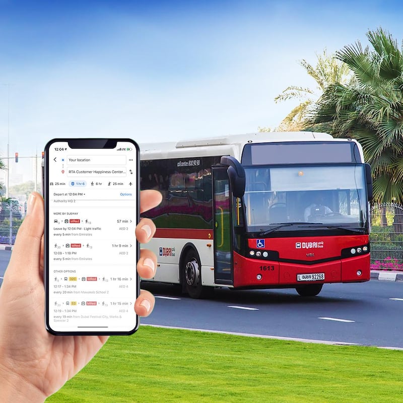 Commuters can keep up to date with live bus timings in Dubai via Google Maps.