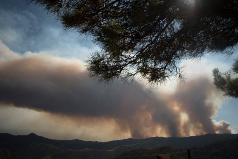 Smoke from the wildfire also led to the temporary closure of part of a major motorway in the region. AFP