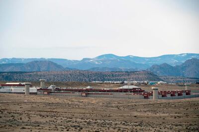 This photo taken on February 13, 2019 shows a view of the United States Penitentiary Administrative Maximum Facility, also known as the ADX or "Supermax", in Florence, Colorado. He has already managed to escape twice from high-security prisons in Mexico. But this time, crime lord Joaquin "El Chapo" Guzman may find it more difficult to slip away from the "Supermax" prison in Colorado where he is likely headed. The facility, also known as ADX (administrative maximum), has been dubbed the "Alcatraz of the Rockies" because of its remote location and harsh security measures. / AFP / Jason Connolly
