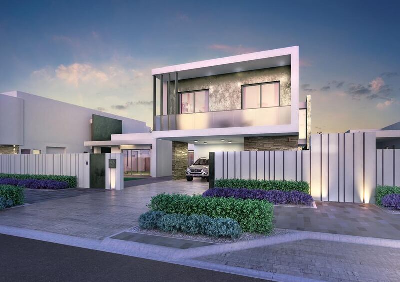 Yas Acres will consist of 1,315 villas. Above, an illustration of one of the properties in the project. Courtesy Aldar