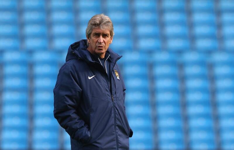 Manuel Pellegrini the manager of Manchester City. Getty Images