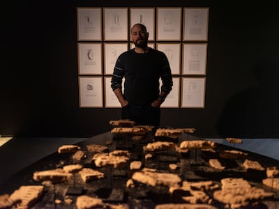 Nasser Alzayani, who won the first Richard Mille Art Prize, with his installation 'Watering the distant, deserting the near'. Photo: Seeing Things
